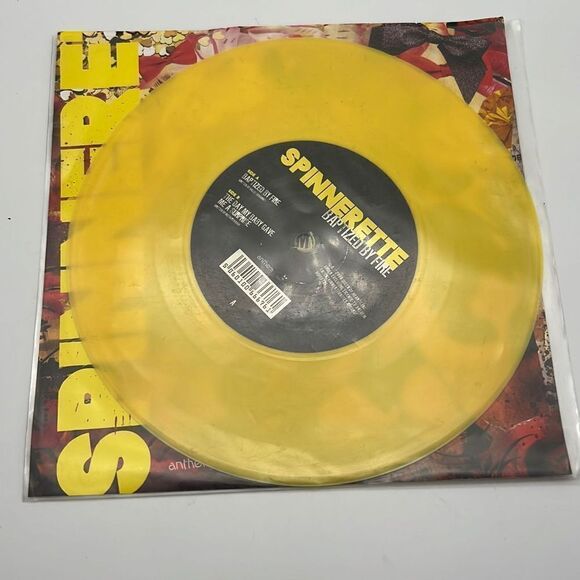 SPINNERETTE Baptized By‎ Fire 7” Yellow Vinyl-New-HOFF072S - Picture 2 of 6